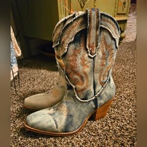 Denim Boots